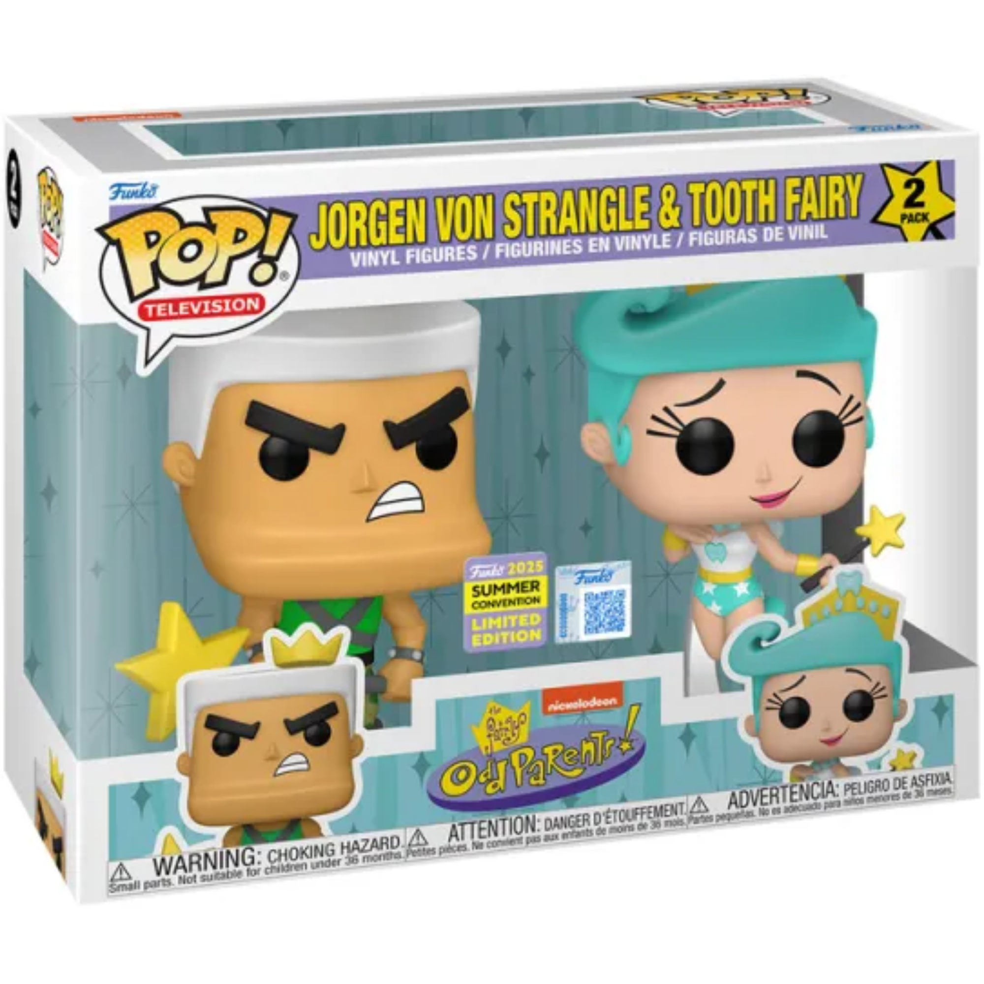 The Fairly Odd Parents - Jorgen Von Strangle & Tooth Fairy 2 Pack (2025 Summer Convention Limited Edition) - Funko Pop! Vinyl Animation