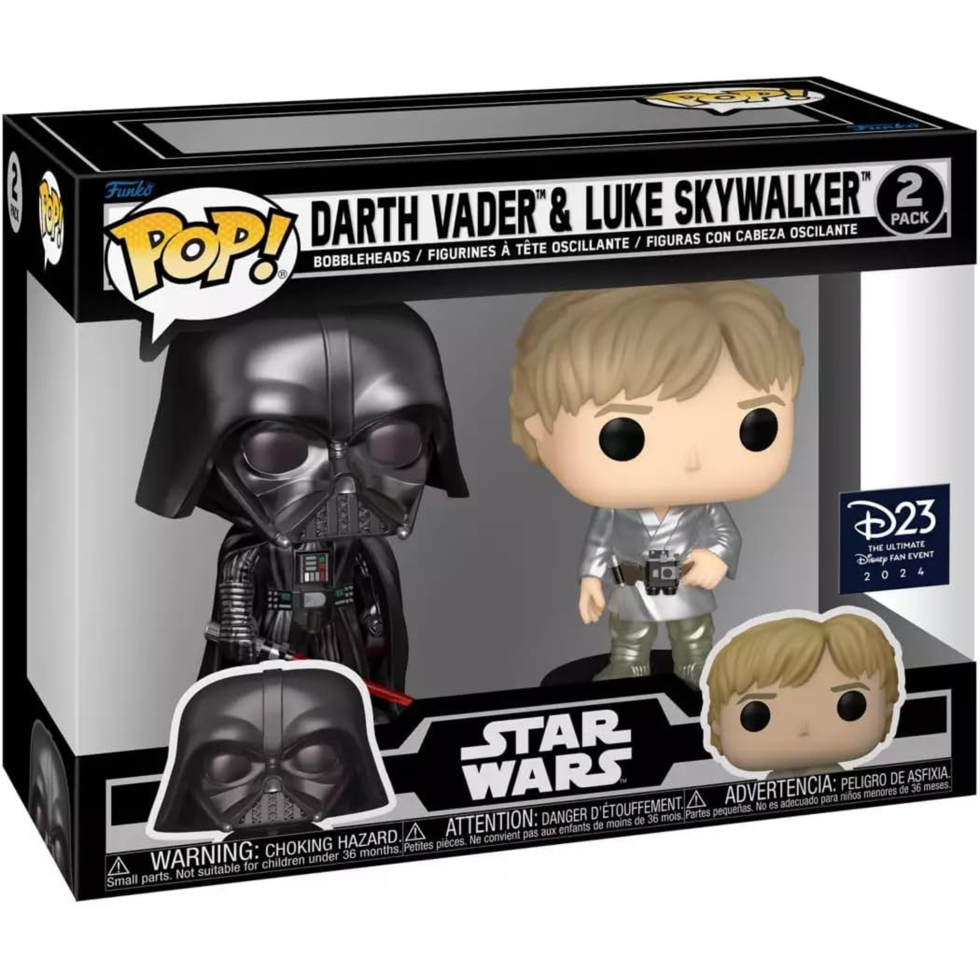 Star Wars - Darth Vader vs. Luke Skywalker (Metallic) (D23 2024 Exclusive) 2 Pack - Funko Pop! Vinyl Star Wars