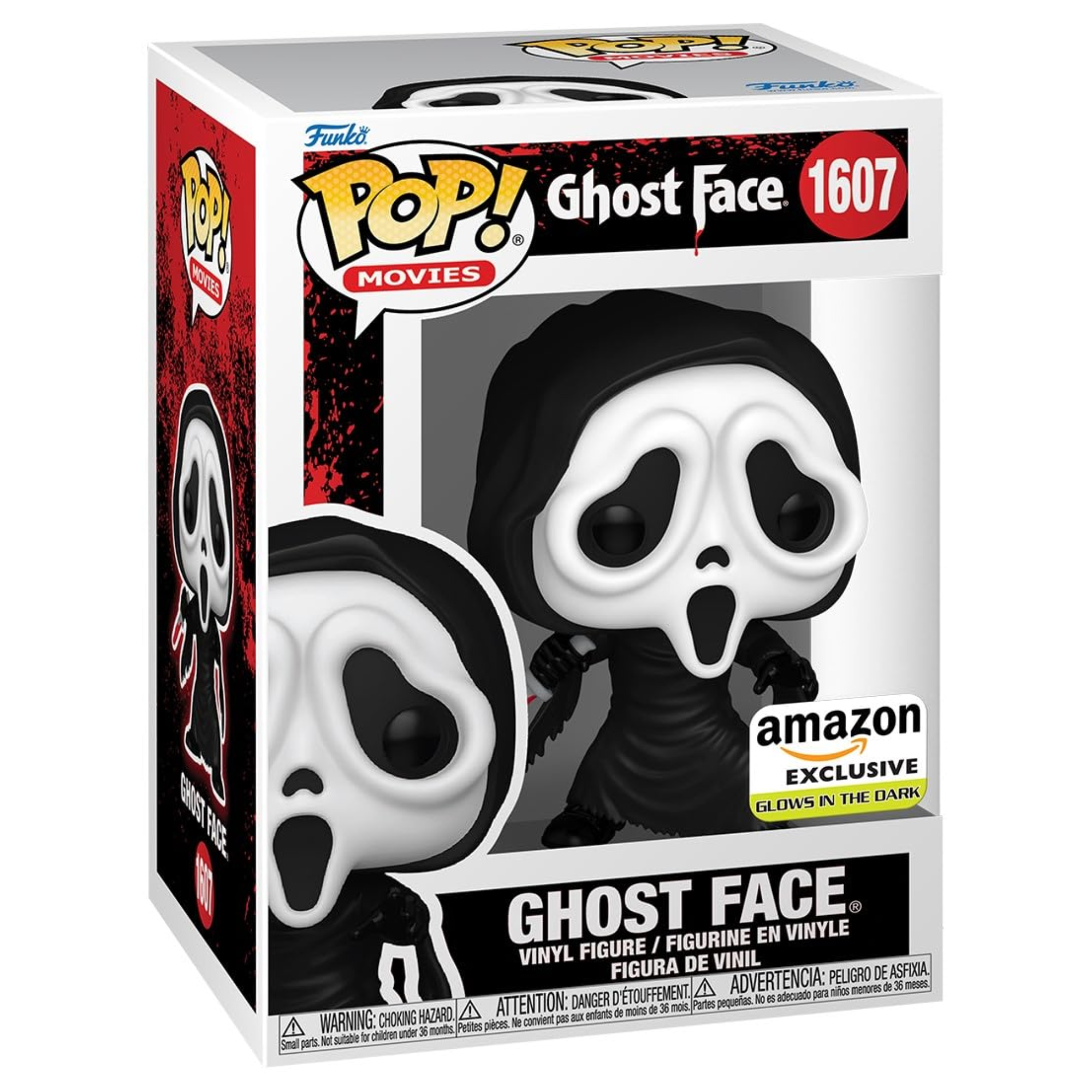 Scream - Ghost Face Ghostface (Glow Amazon Exclusive) #1607 - Funko Pop! Vinyl Movies
