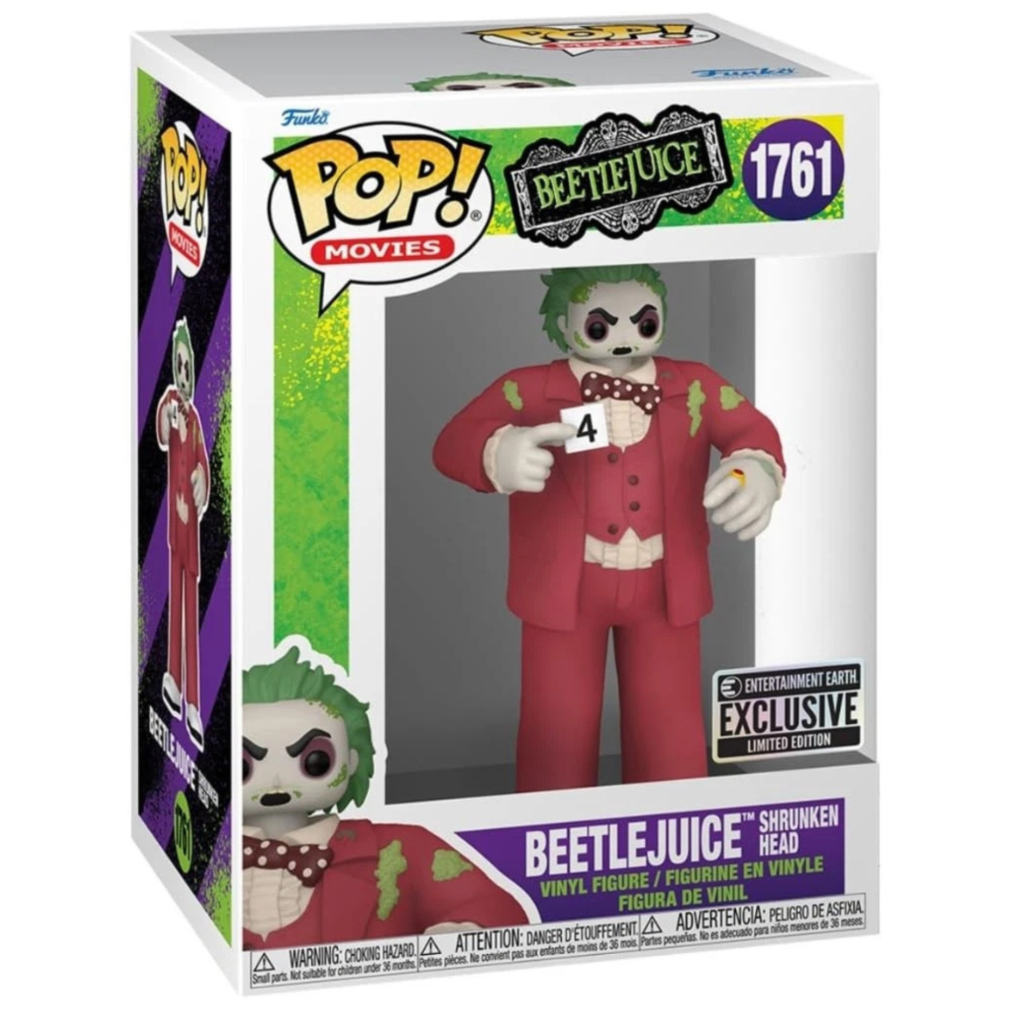 Beetlejuice - Beetlejuice Shrunken Head (Entertainment Earth Exclusive Limited Edition) #1761 - Funko Pop! Vinyl Movies
