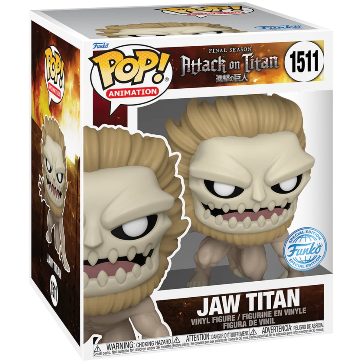 Attack on Titan - 6" Jaw Titan (Special Edition) #1511 - Funko Pop! Vinyl Anime - Persona Toys