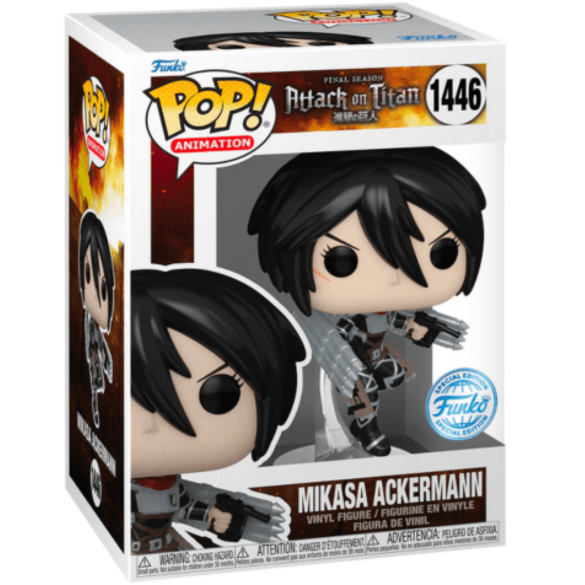 Attack on Titan - Mikasa Ackerman (Metallic Special Edition) 1446 - Funko Pop! Vinyl Anime - Persona Toys