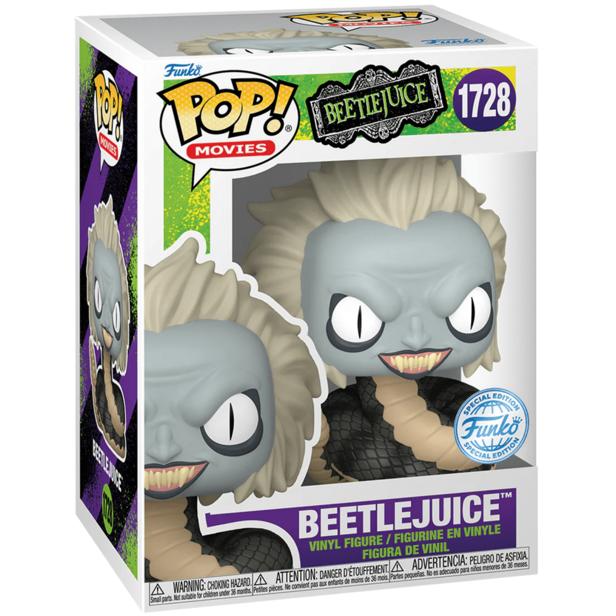 Beetlejuice - Beetlejuice (Snake) (Special Edition) #1728 - Funko Pop! Vinyl Movies - Persona Toys