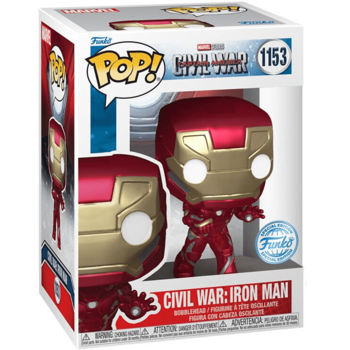 Captain America Civil War - Civil War: Iron Man (Special Edition) #1153 - Funko Pop! Vinyl Marvel - Persona Toys