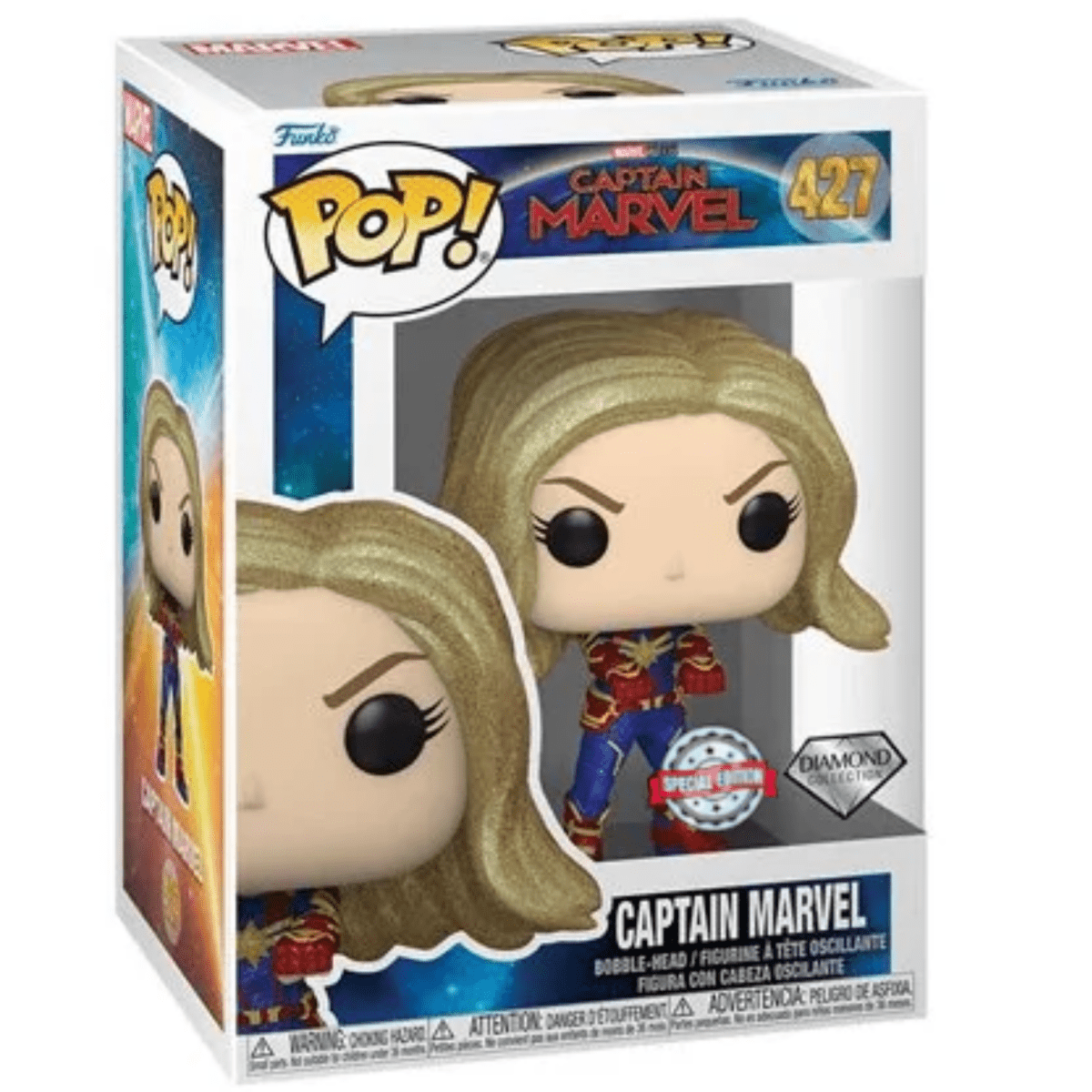 Captain Marvel - Captain Marvel (Diamond Special Edition) 427 - Funko Pop! Vinyl Marvel - Persona Toys