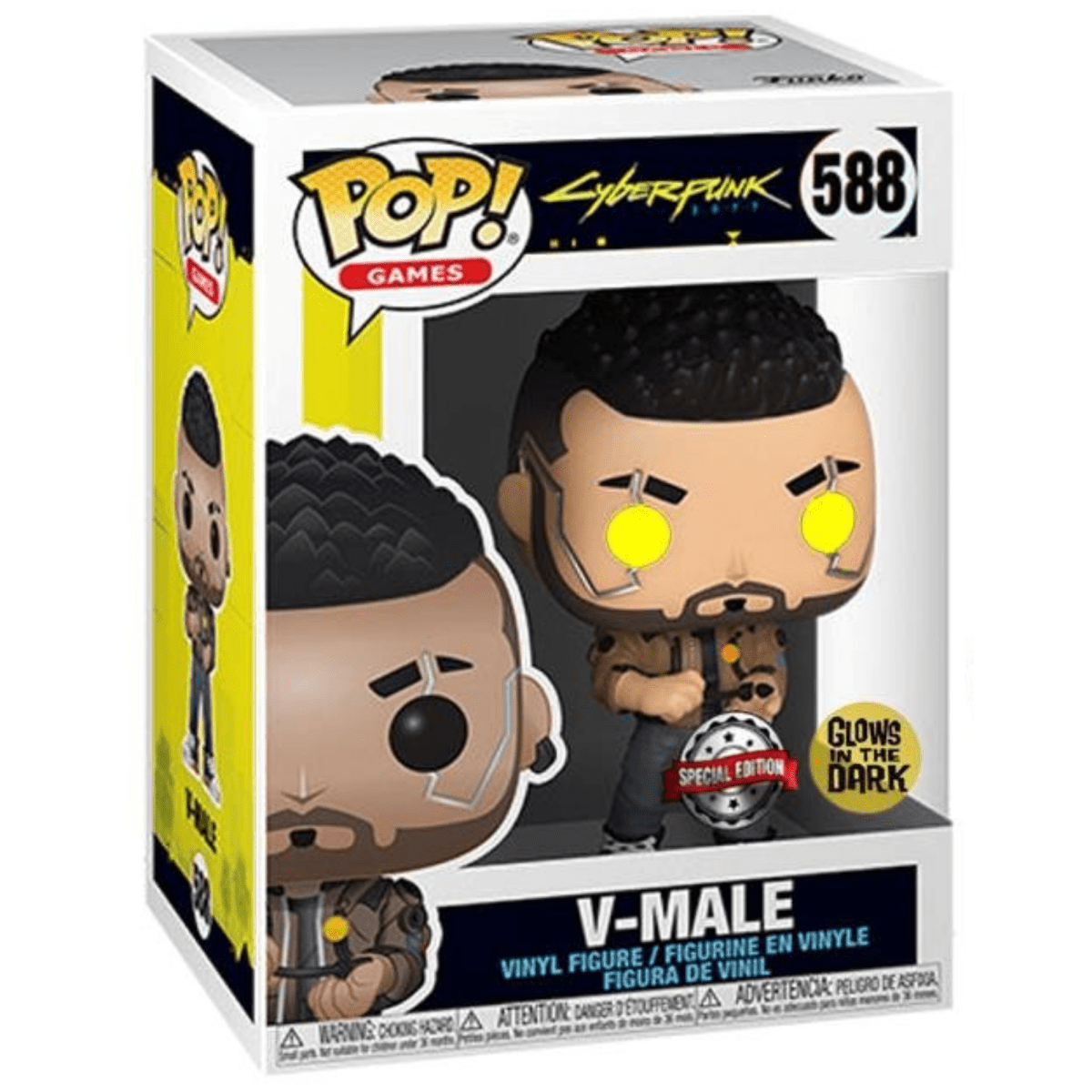 Cyberpunk 2077 - V - Male (Glow Special Edition) 588 - Funko Pop! Vinyl Games - Persona Toys