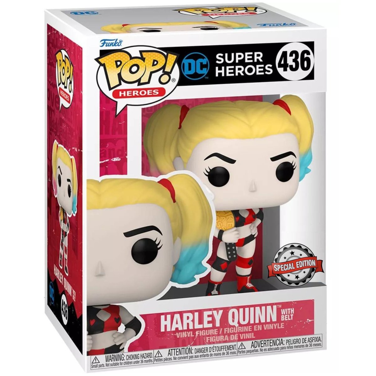 DC Super Heroes - Harley Quinn with Belt (Special Edition) #436 - Funko Pop! Vinyl DC - Persona Toys
