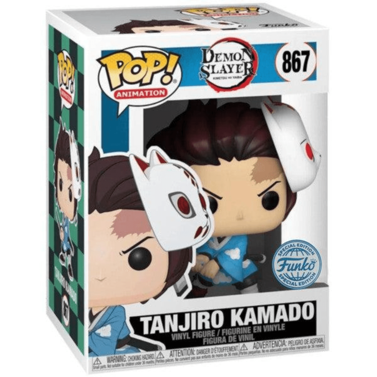 Demon Slayer - Tanjiro Kamado (w/ Mask) (Special Edition) 867 - Funko Pop! Vinyl Anime - Persona Toys