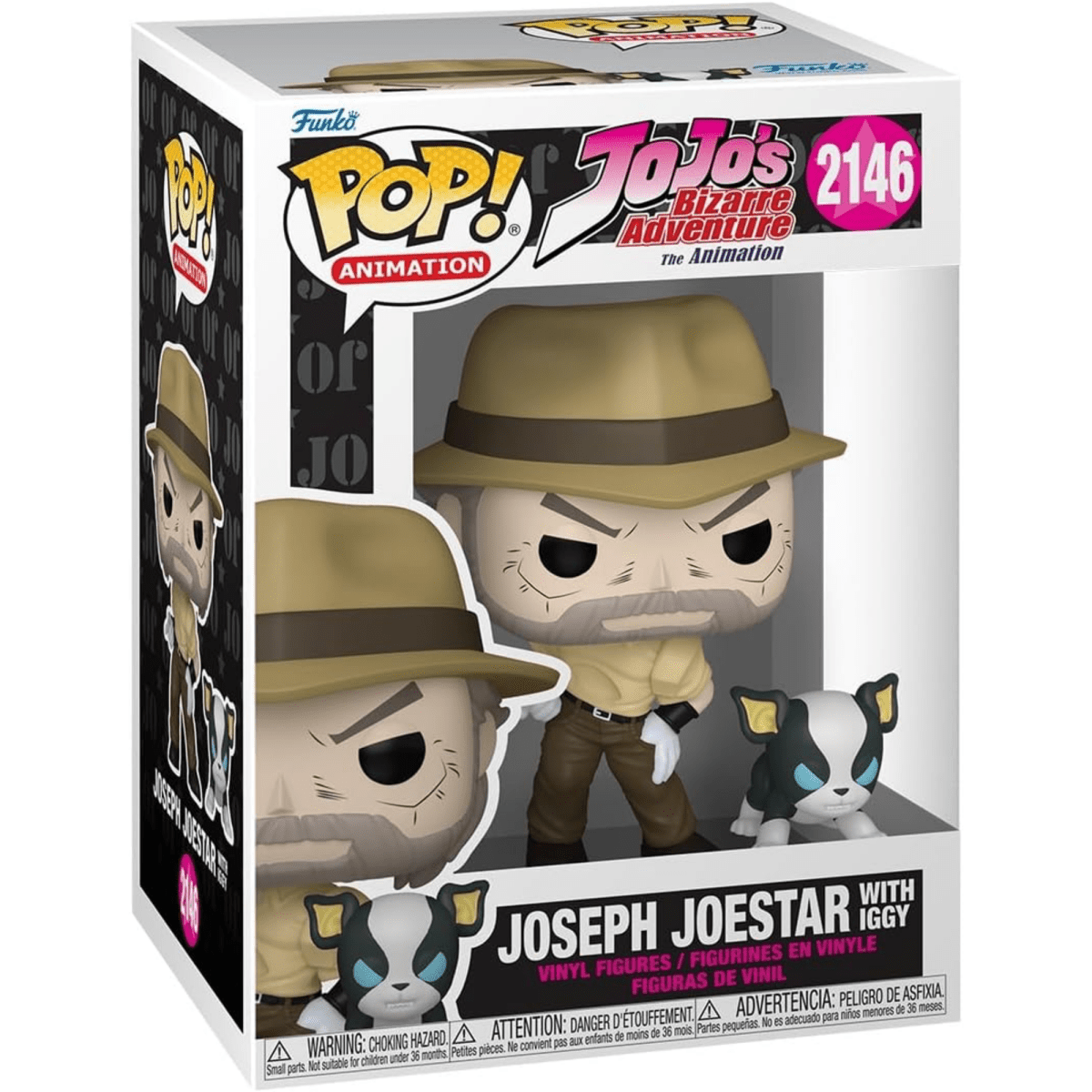 Jojo's Bizarre Adventure - Joseph Joestar with Iggy 2146 - Funko Pop! Vinyl Anime - Persona Toys