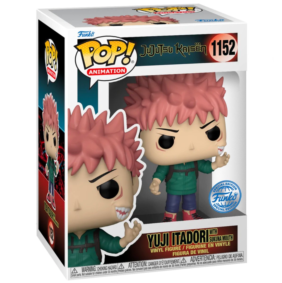 Jujutsu Kaisen - Yuji Itadori with Sukuna Mouth (Special Edition) #1152 - Funko Pop! Vinyl Anime - Persona Toys