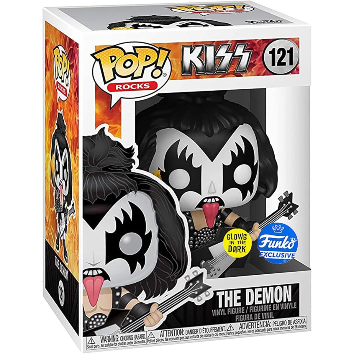 Kiss - The Demon (Glow Funko Exclusive) #121 - Funko Pop! Vinyl Rocks - Persona Toys