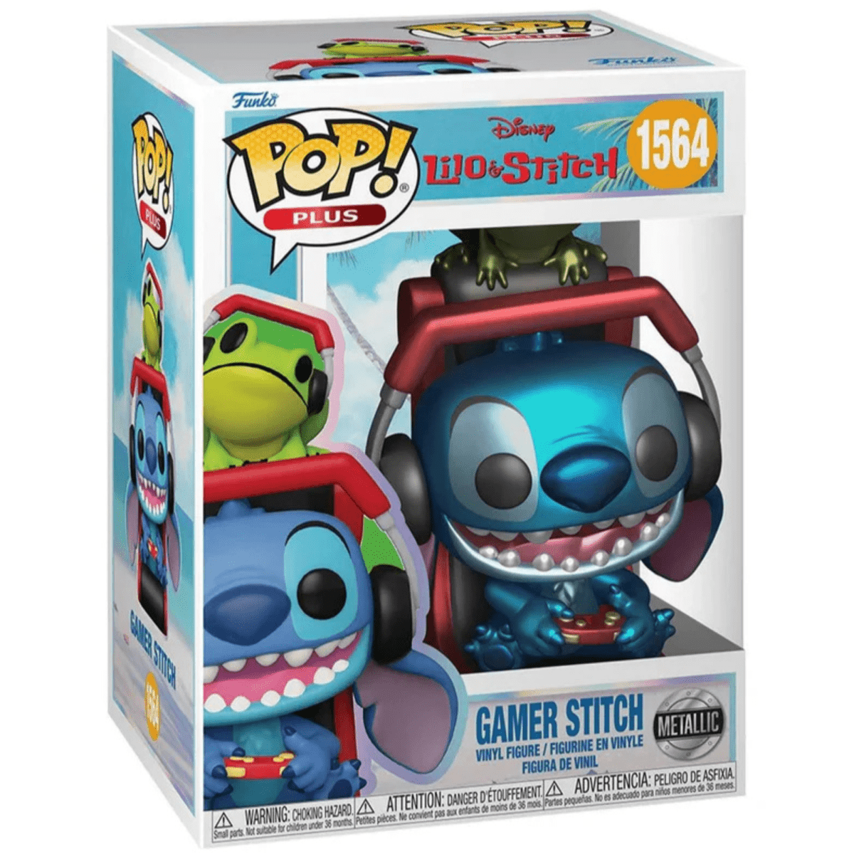 Lilo & Stitch - Gamer Stitch (Metallic) #1564 - Funko Pop! Plus Vinyl Disney - Persona Toys