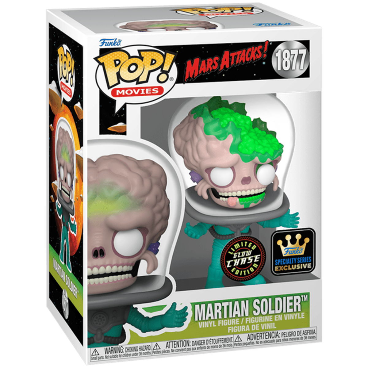 Mars Attacks - Martian Soldier (Glow Chase) (Specialty Series) #1877 - Funko Pop! Vinyl Movies - Persona Toys