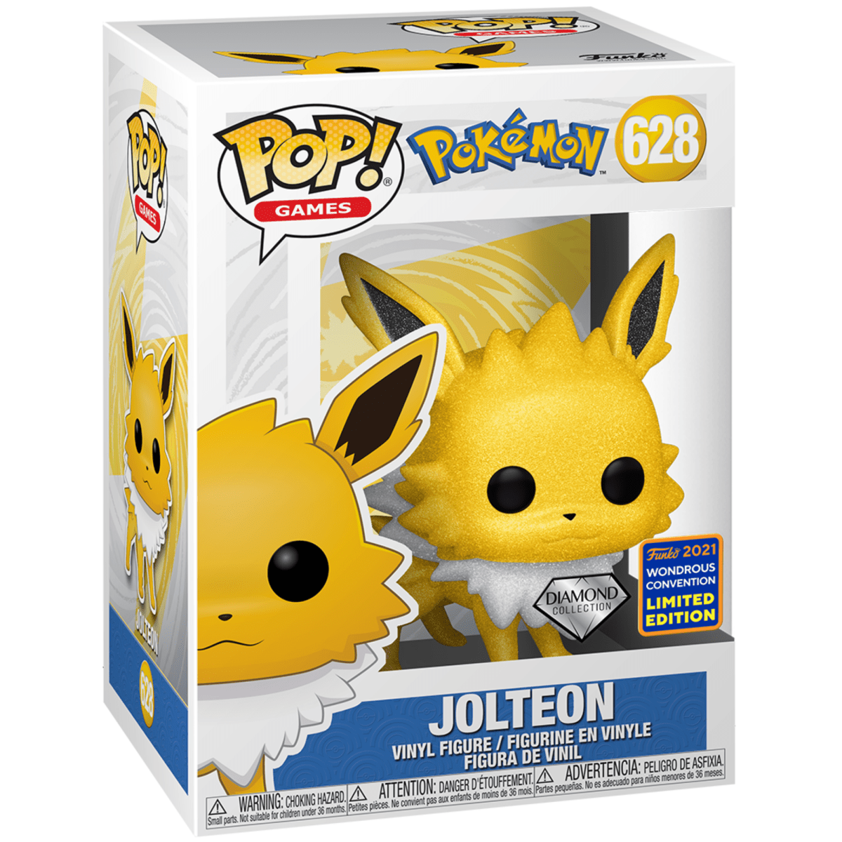 Pokemon - Jolteon (Diamond 2021 Wondrous Convention Limited Edition) 628 - Funko Pop! Vinyl Games - Persona Toys