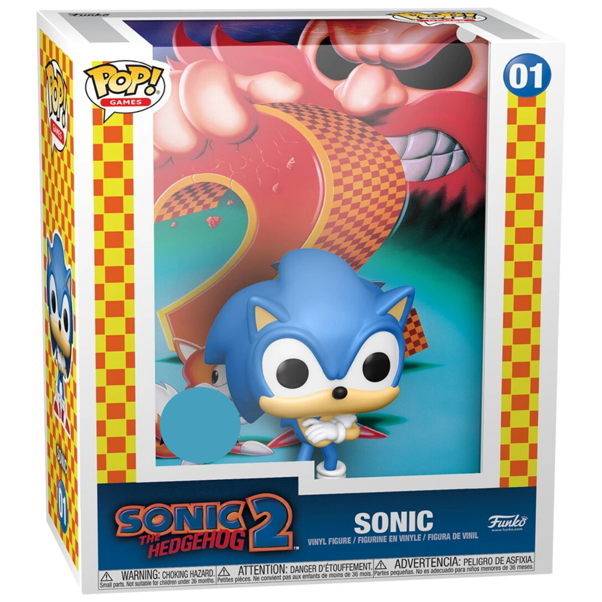Sonic the Hedgehog 2 - Sonic 01 - Funko Pop! Vinyl Games Cover - Persona Toys