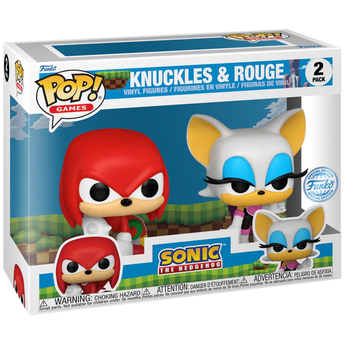 Sonic the Hedgehog - Knuckles & Rouge (Special Edition) 2 Pack - Funko Pop! Vinyl Games - Persona Toys
