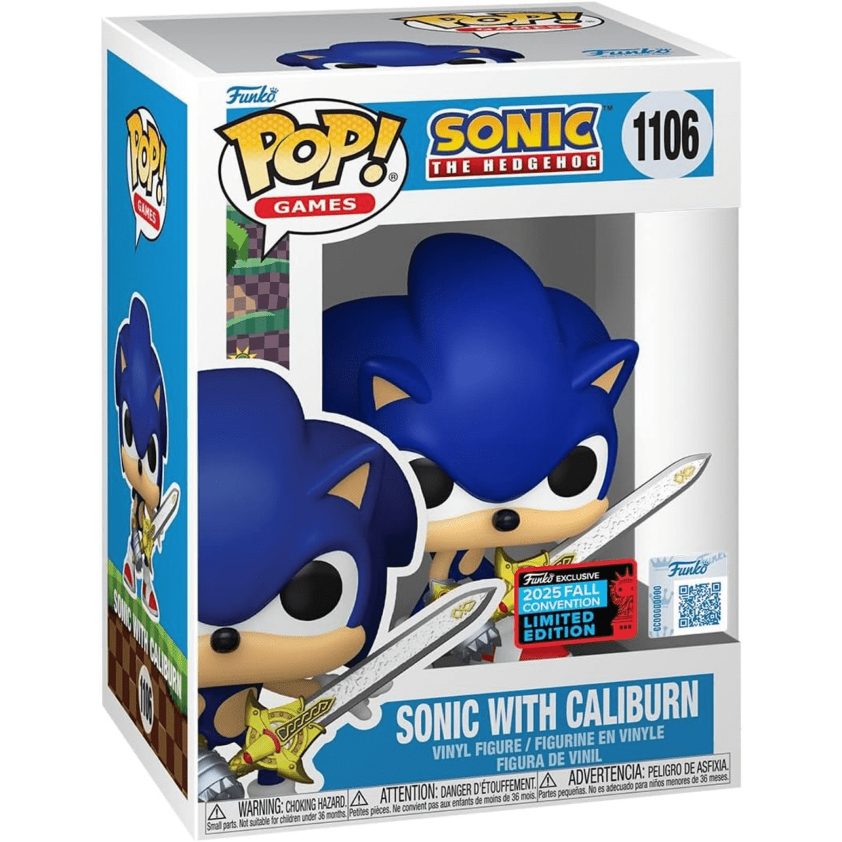 Sonic the Hedgehog - Sonic with Caliburn (2025 Fall Convention Limited Edition) 1106 - Funko Pop! Vinyl Games - Persona Toys