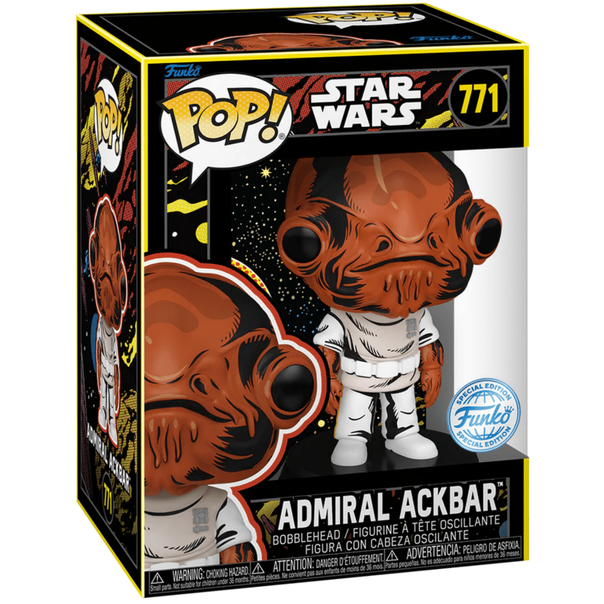 Star Wars - Admiral Ackbar (Retro) (Special Edition) 771 - Funko Pop! Vinyl Star Wars - Persona Toys