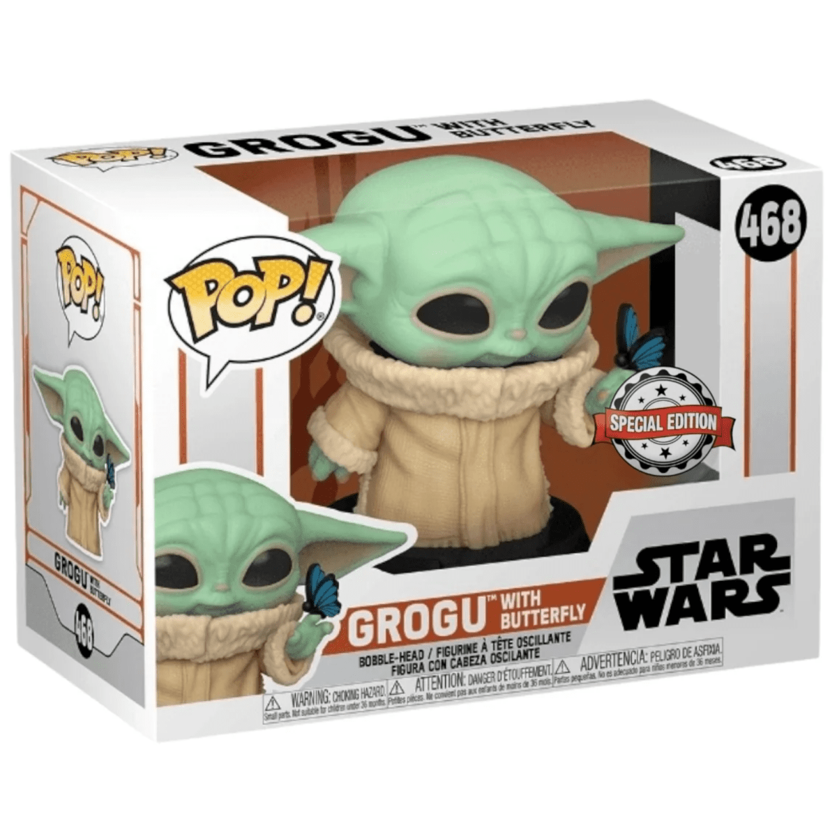 Star Wars - Grogu with Butterfly (Special Edition) #468 - Funko Pop! Vinyl Star Wars - Persona Toys