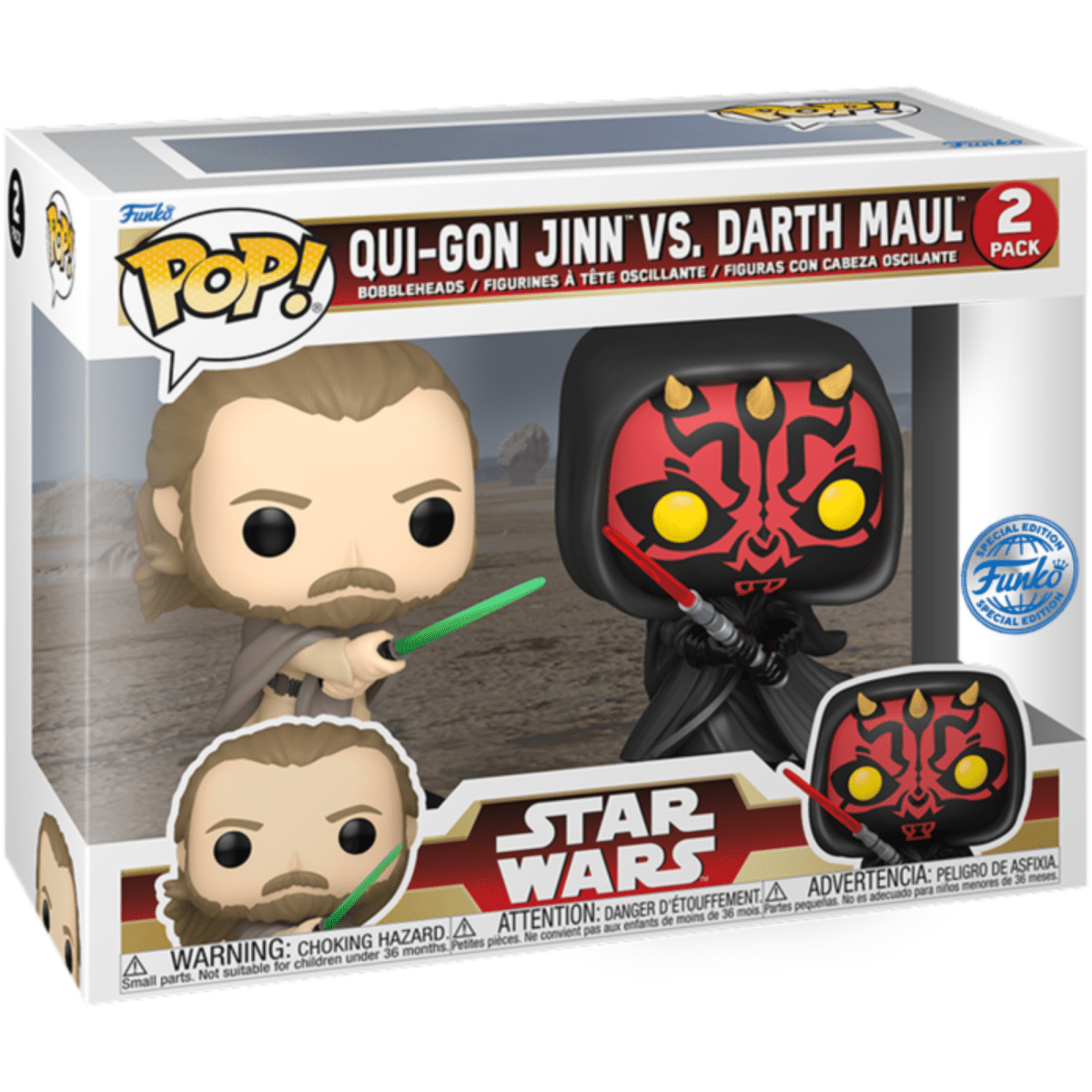 Star Wars - Qui - Gon Jinn vs. Darth Maul (Special Edition) 2 Pack - Funko Pop! Vinyl Star Wars - Persona Toys
