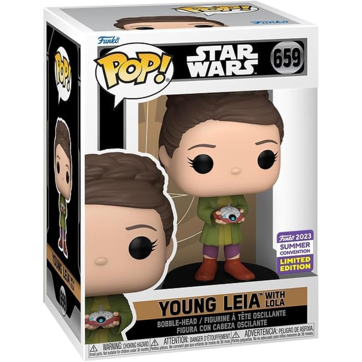 Star Wars - Young Leia with Lola (2023 Summer Convention Limited Edition) #659 - Funko Pop! Vinyl Star Wars - Persona Toys