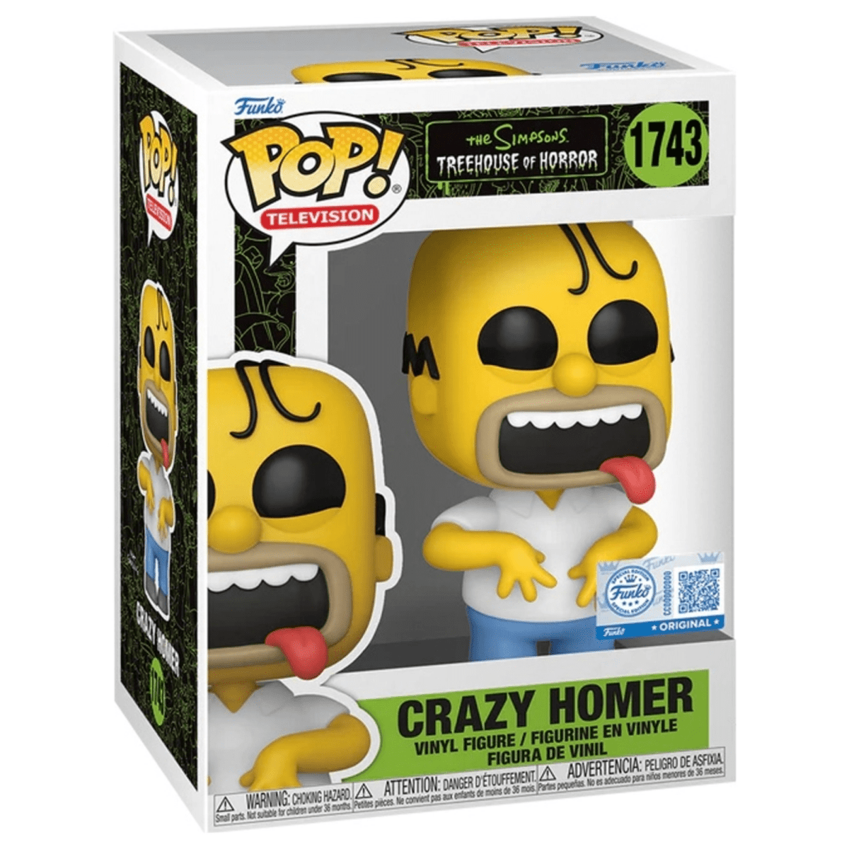 The Simpsons Treehouse of Terror - Crazy Homer (Special Edition) 1743 - Funko Pop! Vinyl Animation - Persona Toys