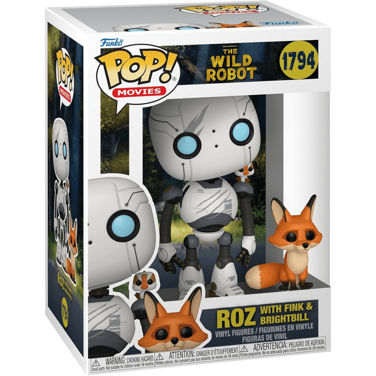 The Wild Robot - Roz with Fink & Brightbill 1794 - Funko Pop! Vinyl Movies - Persona Toys