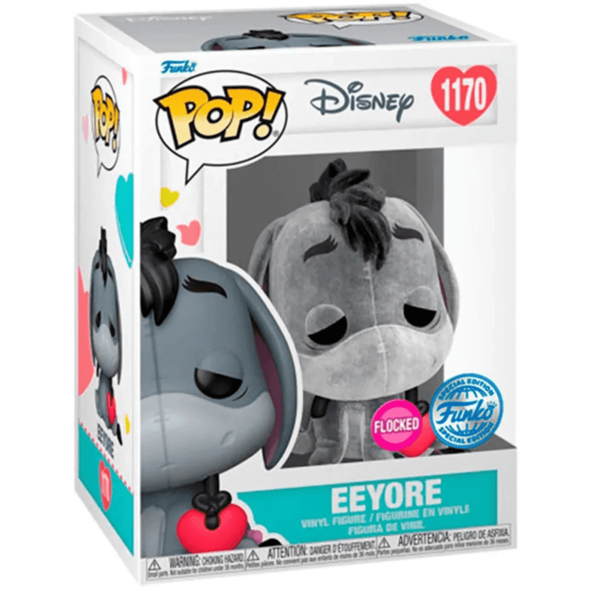 Winnie the Pooh - Eeyore with Heart (Flocked Special Edition) #1170 - Funko Pop! Vinyl Disney - Persona Toys