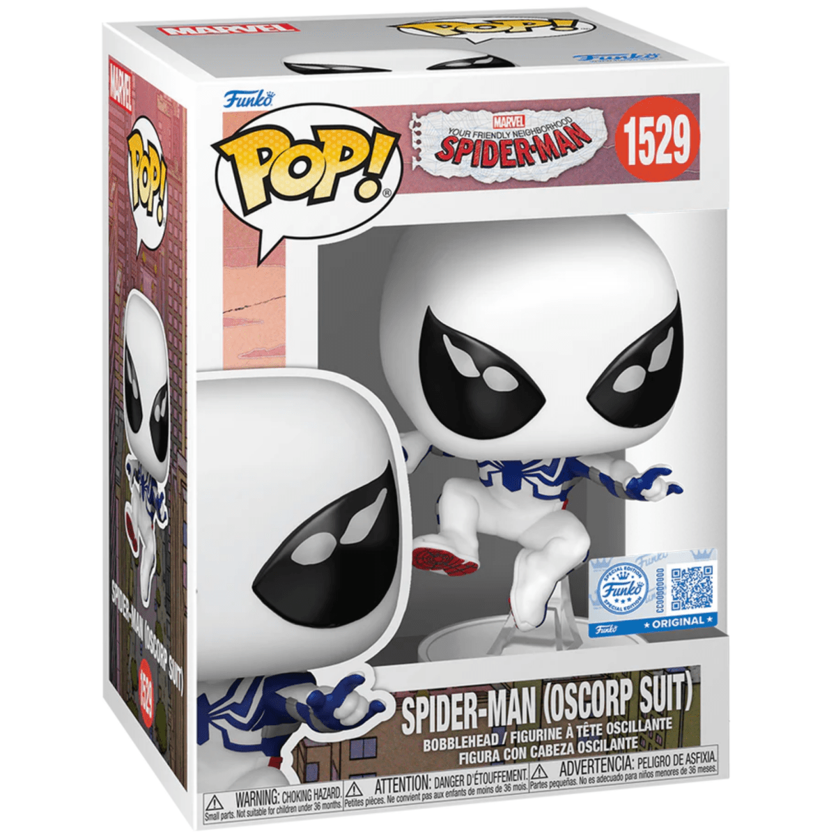 Your Friendly Neighborhood Spider - Man - Spider - Man (Oscorp White Suit) (Special Edition) 1529 - Funko Pop! Vinyl Marvel - Persona Toys
