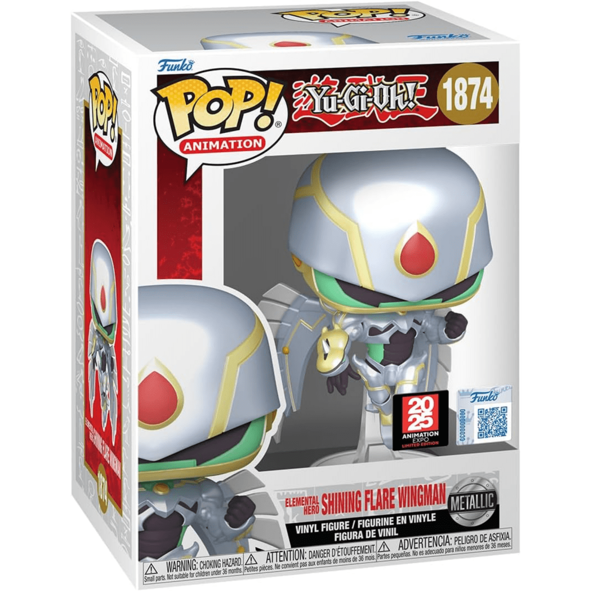 Yu - Gi - Oh! - Elemental Hero Shining Flare Wingman (Metallic) (2025 Animation Expo Limited Edition) 1874 - Funko Pop! Vinyl Anime - Persona Toys