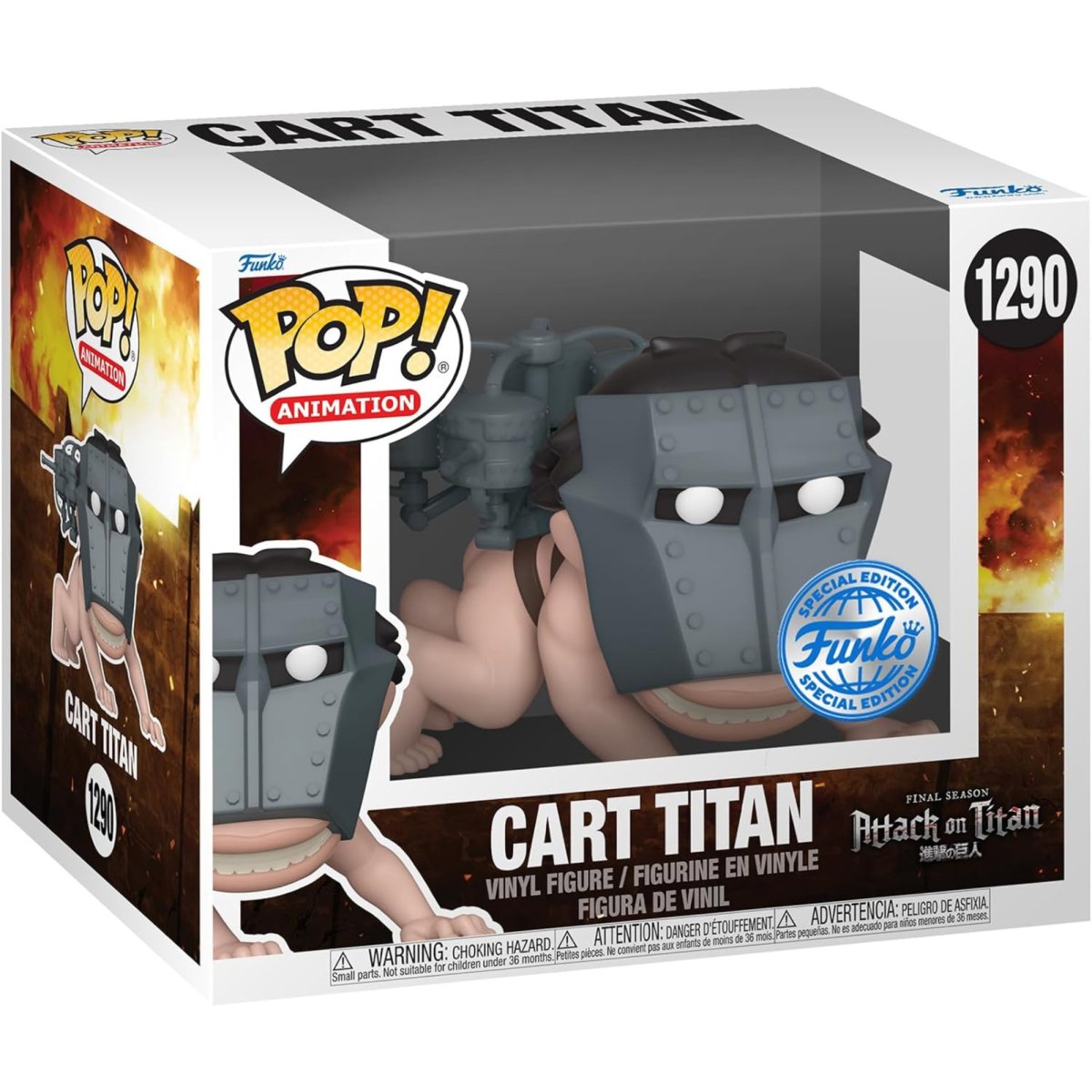 Attack on Titan - 6" Cart Titan (Special Edition) #1290 - Funko Pop! Vinyl Anime - Persona Toys