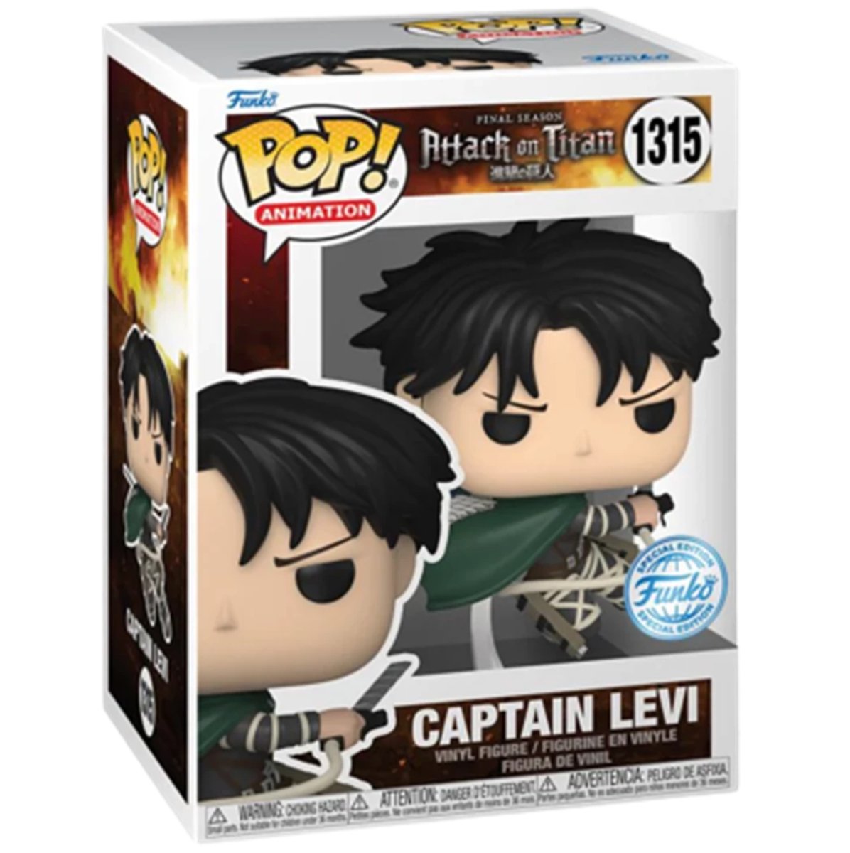 Attack on Titan - Captain Levi (Special Edition) #1315 - Funko Pop! Vinyl Anime - Persona Toys