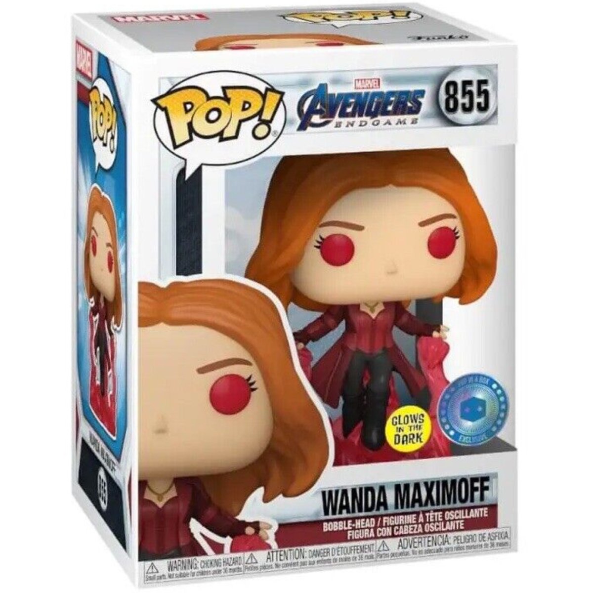 Avengers Endgame - Wanda Maximoff (GITD Pop in a Box Exclusive) #855 - Funko Pop! Vinyl Marvel - Persona Toys