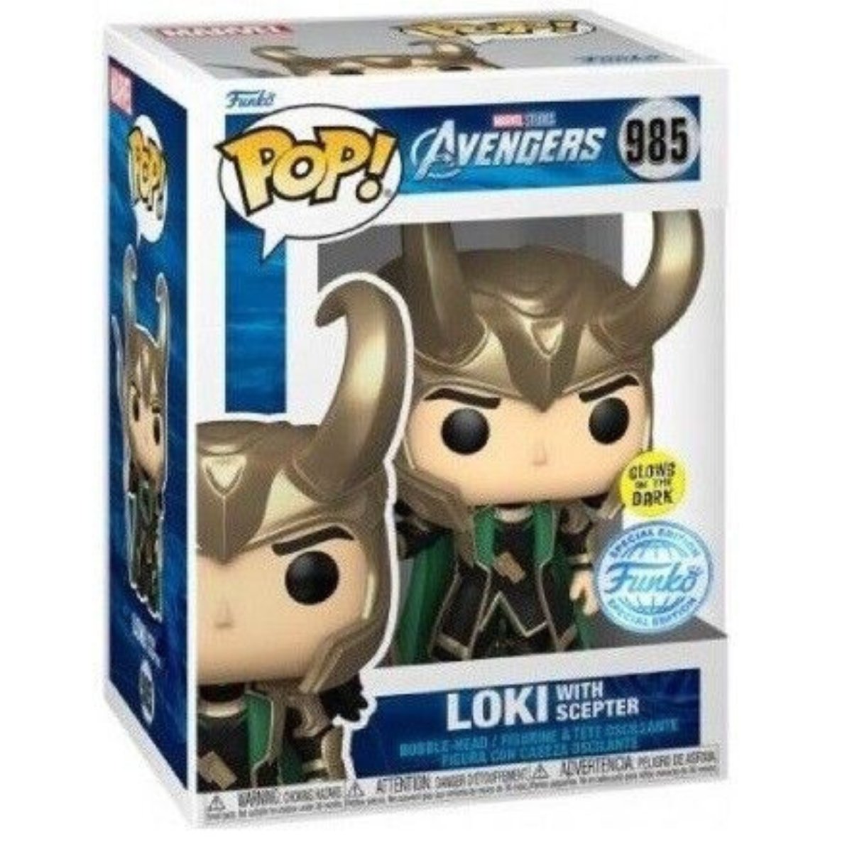 Avengers - Loki with Scepter (GITD Special Edition) #985 - Funko Pop! Vinyl Marvel - Persona Toys