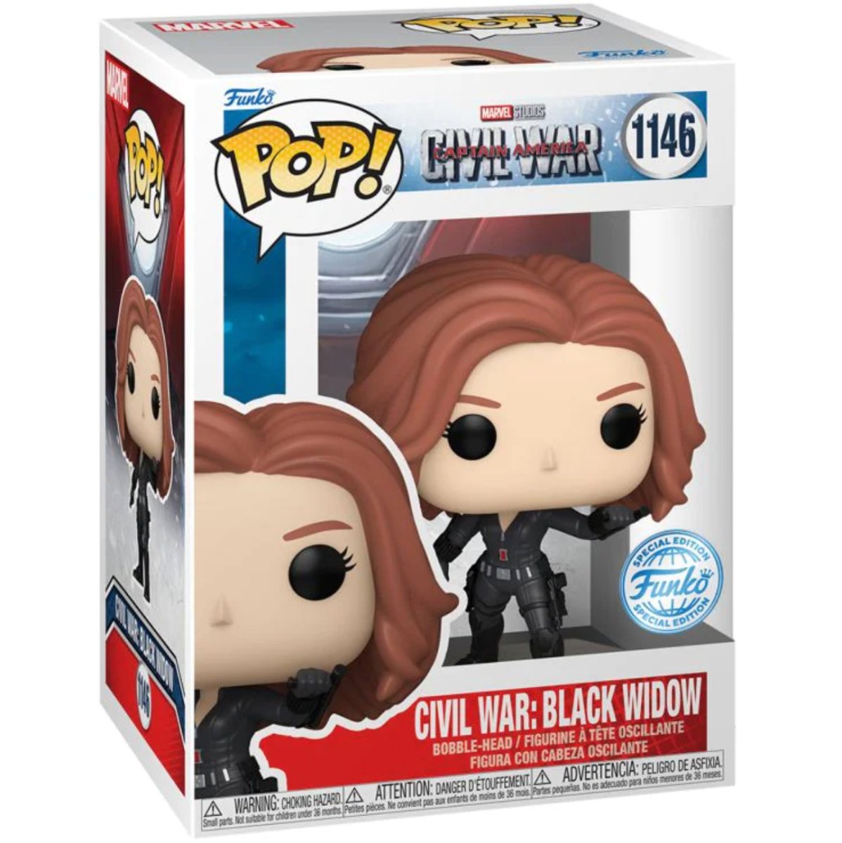 Captain America Civil War - Civil War: Black Widow (Special Edition) #1146 - Funko Pop! Vinyl Marvel - Persona Toys