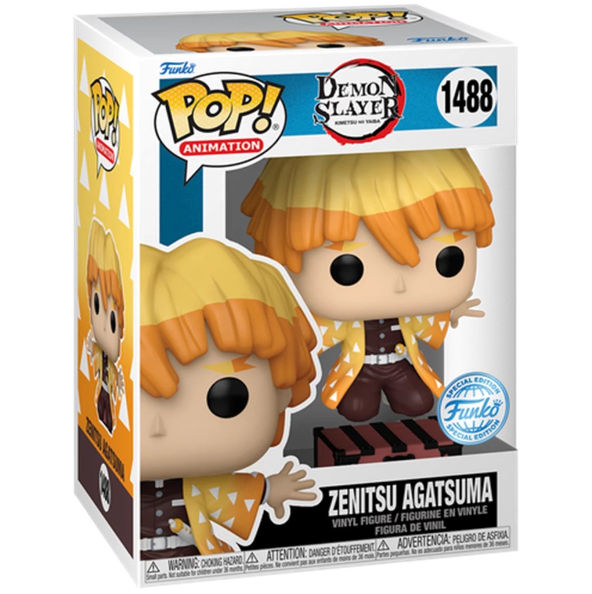 Demon Slayer - Zenitsu Agatsuma [Kneeling with Box] (Special Edition) #1488  - Funko Pop! Vinyl Anime - Persona Toys