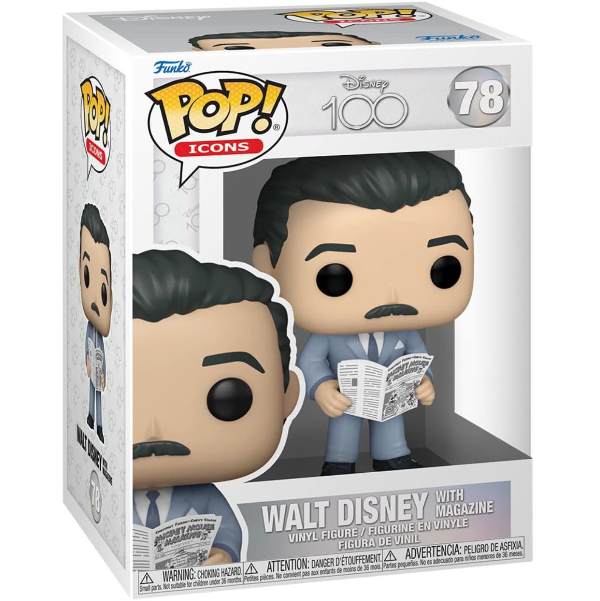 Disney 100 - Walt Disney with Magazine #78 - Funko Pop! Vinyl Disney - Persona Toys