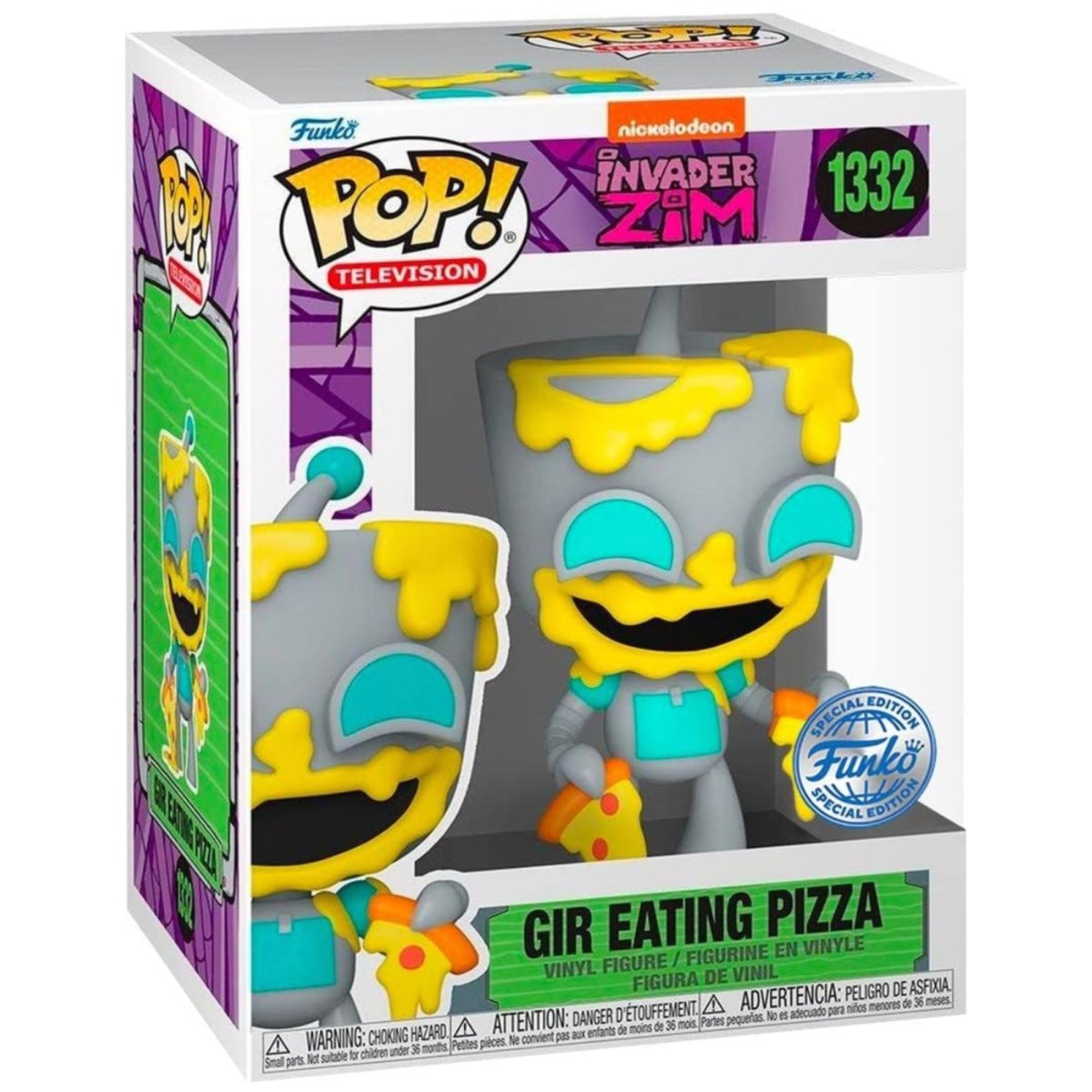 Invader Zim - Gir Eating Pizza (Special Edition) #1332 - Funko Pop! Vinyl Animation - Persona Toys