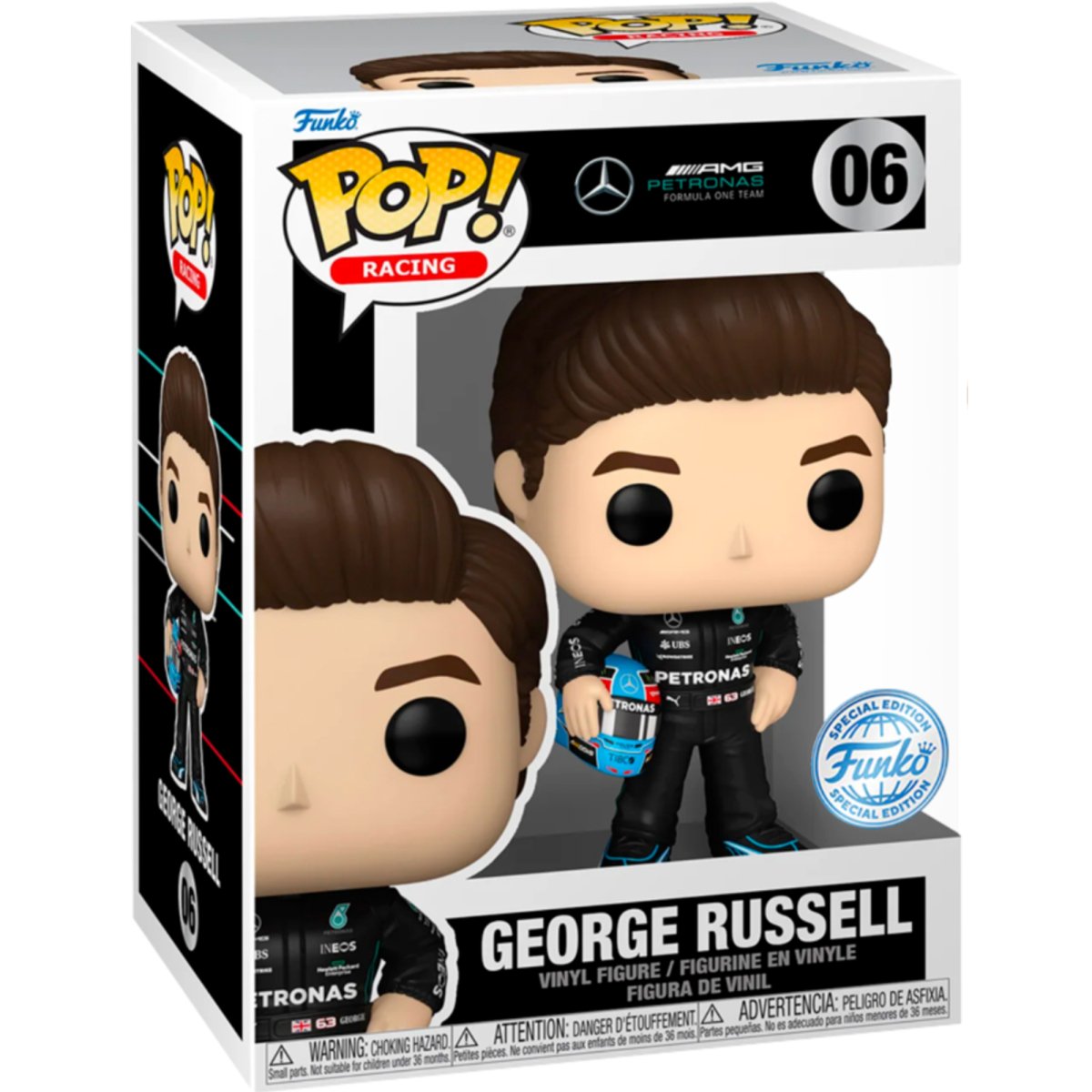 Mercedes AMG Petronas Formula One Team Racing - George Russell (Special Edition) #06 - Funko Pop! Vinyl Icons - Persona Toys