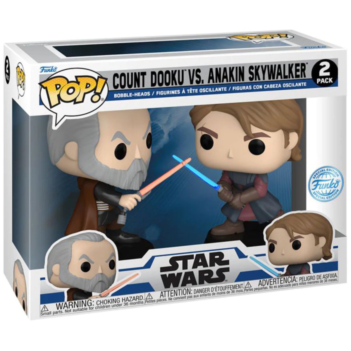 Star Wars - Count Dooku vs. Anakin Skywalker (Special Edition) 2 Pack - Funko Pop! Vinyl Star Wars - Persona Toys