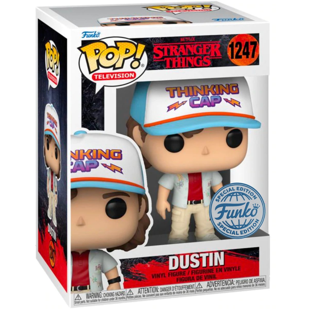Stranger Things - Dustin [Thinking Cap] (Special Edition) #1247 - Funko Pop! Vinyl Television - Persona Toys