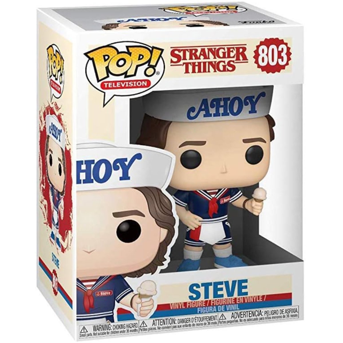 Stranger Things - Steve [with Hat and Ice Cream] #803 - Funko Pop! Vinyl Television - Persona Toys