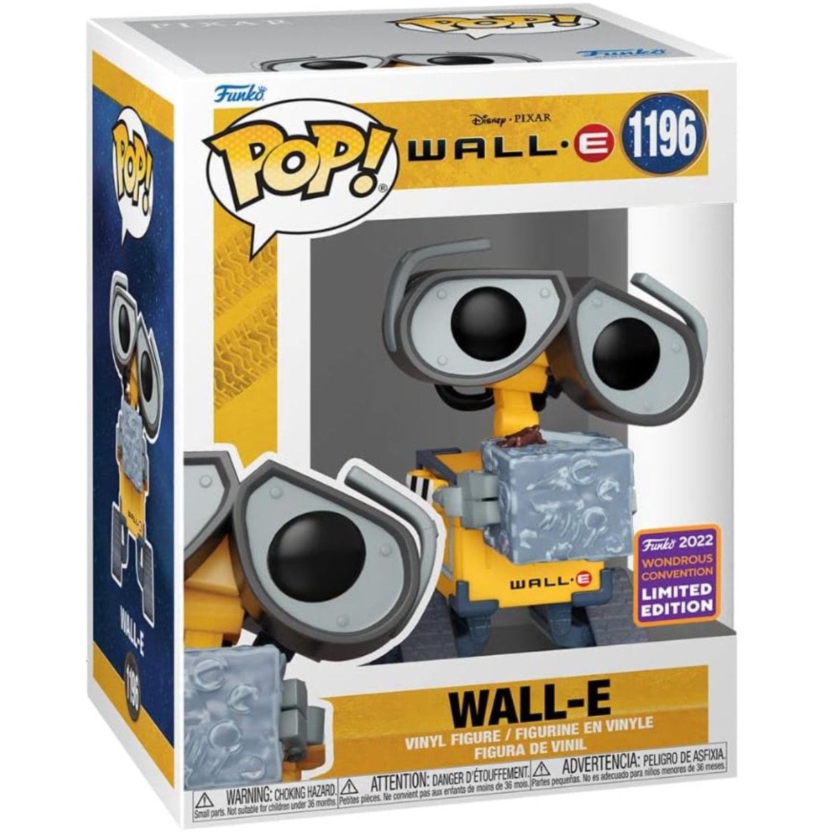 Wall-E - Wall-E [with Trash Cube] (Wondrous Convention Limited Edition) #1196 - Funko Pop! Vinyl Disney - Persona Toys