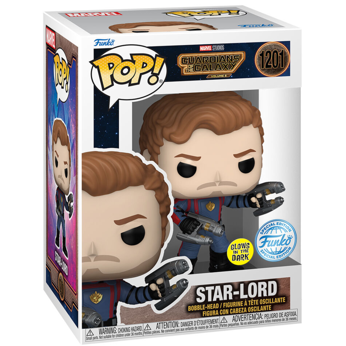 Guardians of the Galaxy Vol. 3 - Star-Lord (Glow Special Edition) #1201 - Funko Pop! Vinyl Marvel
