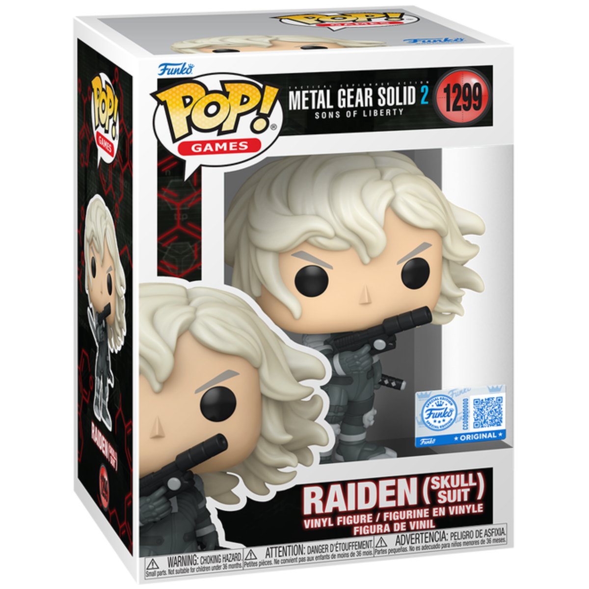 Metal Gear Solid 2 Sons of Liberty MGS - Raiden (Skull Suit) (Special Edition) #1299 - Funko Pop! Vinyl Games