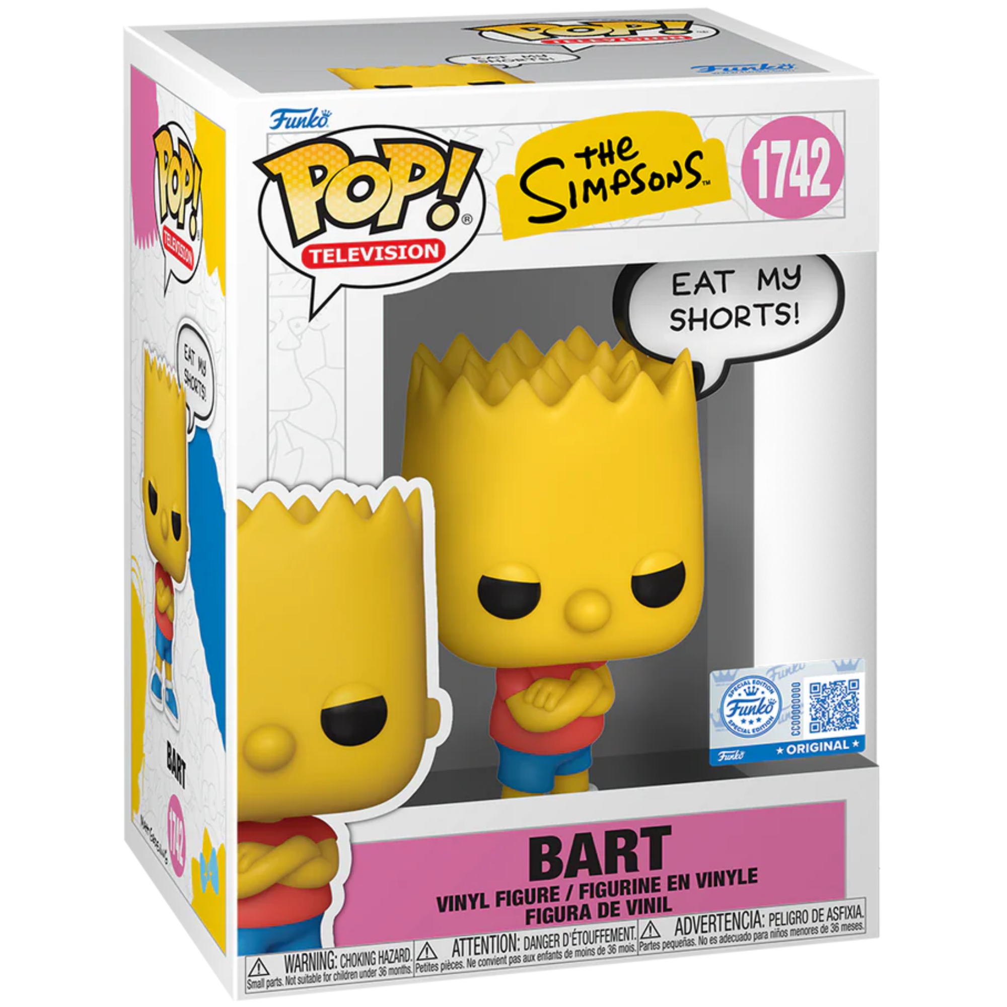 The Simpsons - Bart [Eat My Shorts] (Special Edition) #1742 - Funko Pop! Vinyl Animation
