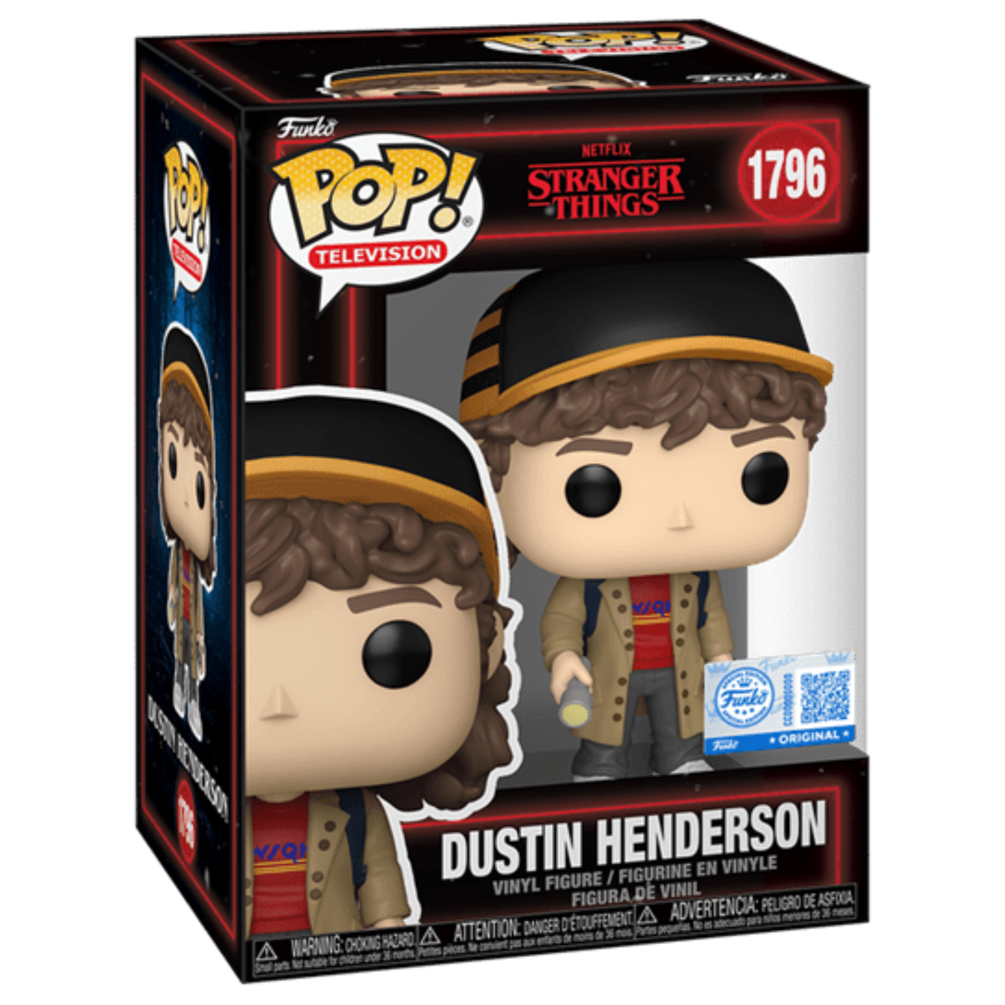 Stranger Things - Dustin Henderson [with Flashlight] (Special Edition) #1796 - Funko Pop! Vinyl Television