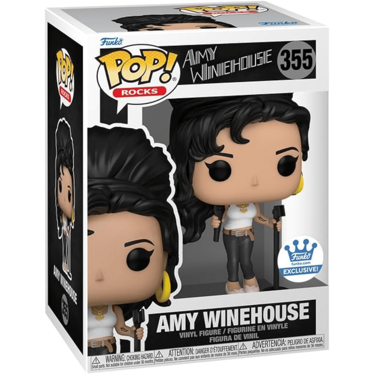 Amy Winehouse - Amy Winehouse [White Tank Top] (Funko Shop Exclusive) #355 - Funko Pop! Vinyl Rocks - Persona Toys