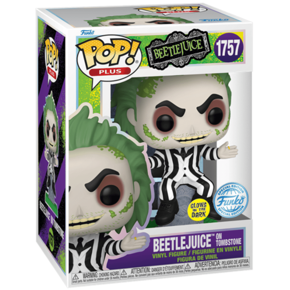 Beetlejuice - Beetlejuice on Tombstone (Glow Special Edition) #1757 - Funko Pop! Plus Vinyl Movies - Persona Toys