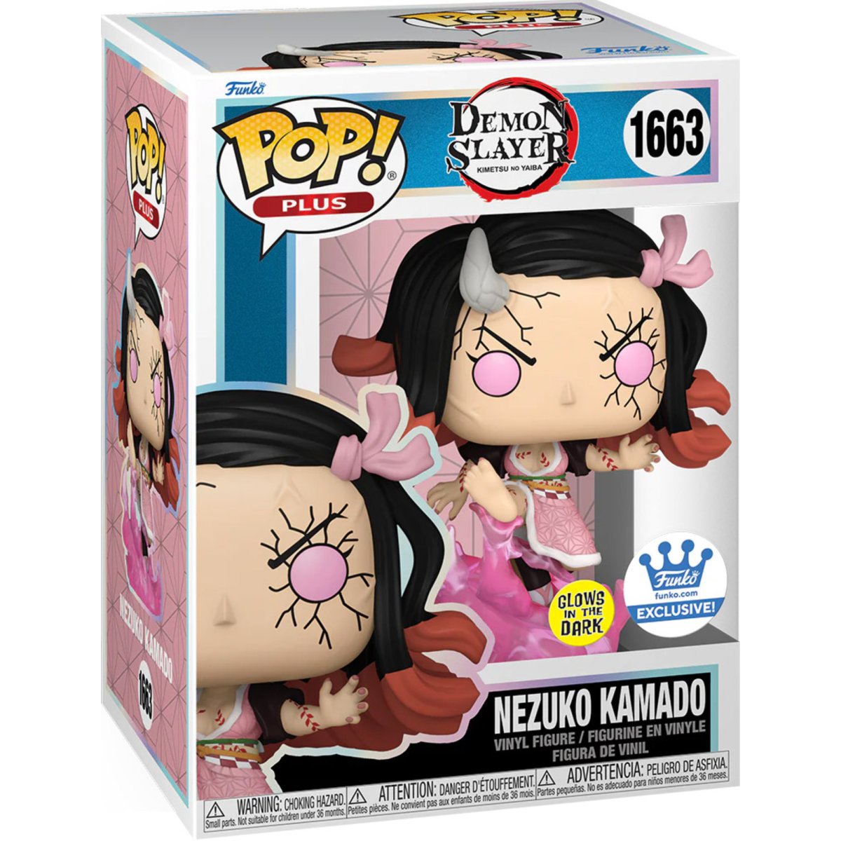 Demon Slayer - Nezuko Kamado [Demon Art] (Glow Special Edition) #1663 - Funko Pop! Plus Vinyl Anime - Persona Toys